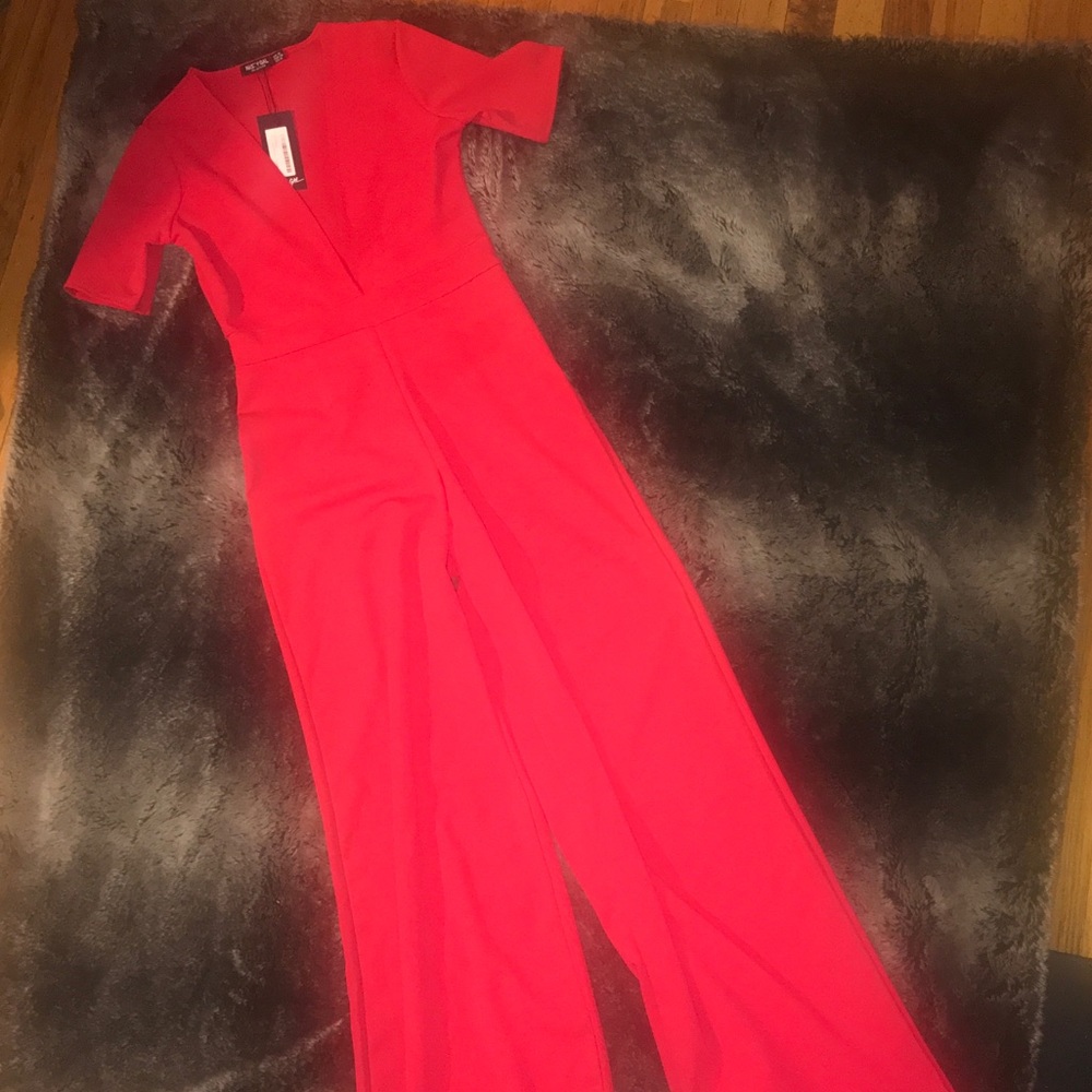Red NastyGal jumpsuit